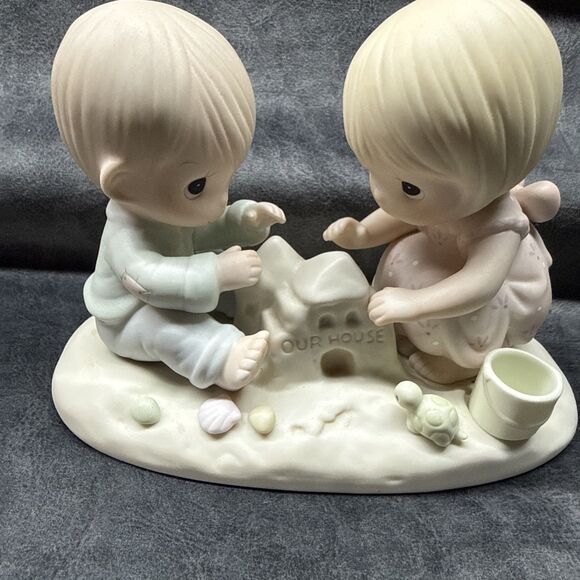Precious Moments 12319 God Bless Our Home Boy and Girl Porcelain Figurine - Picture 1 of 6